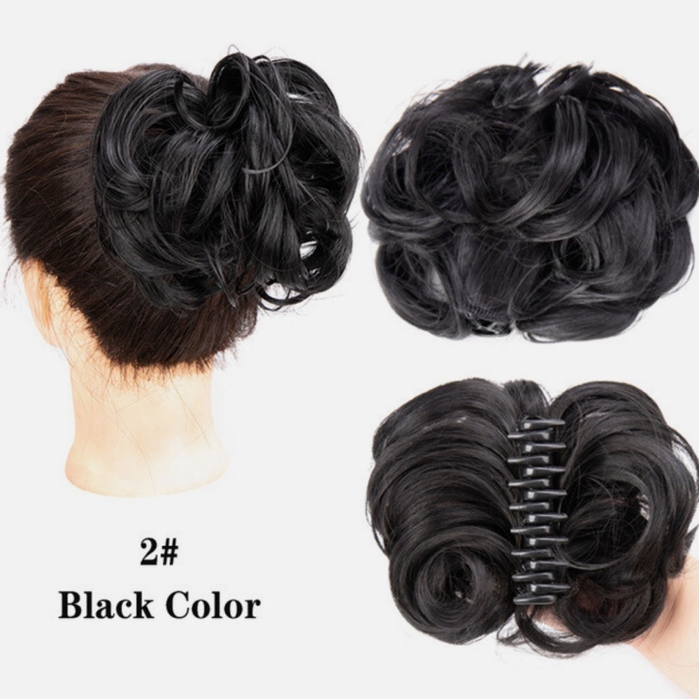Black Hair Bun Extension